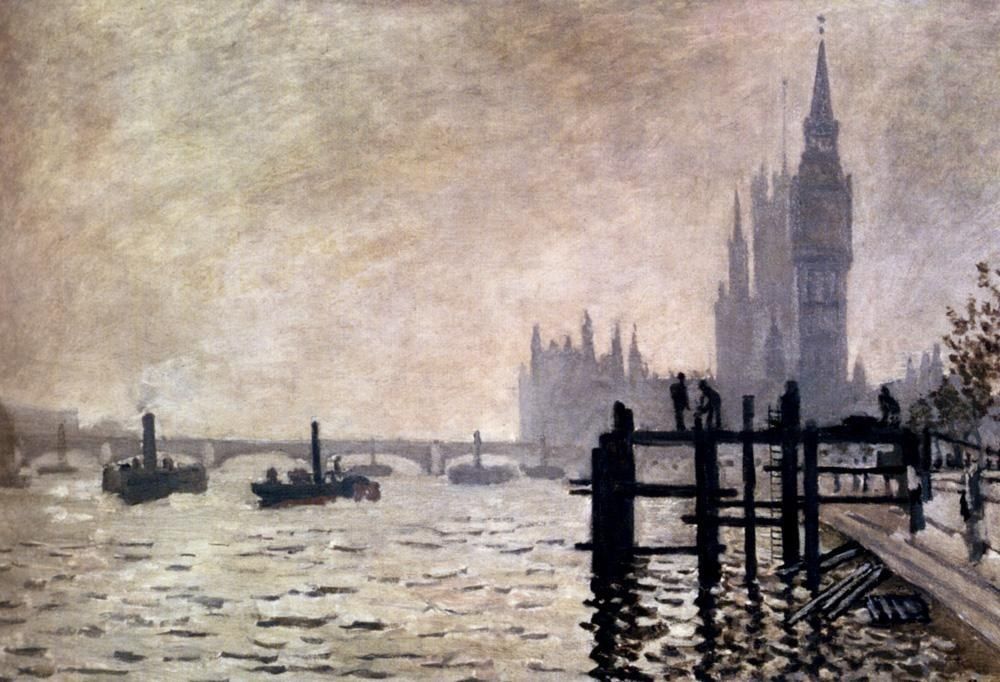 Claude Monet The Thames And The Houses Of Parliament